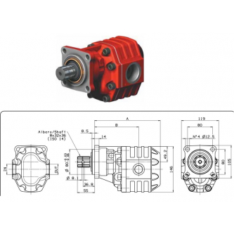 Binotto LTH-100 ISO gear pump